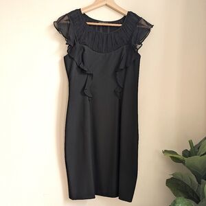 Black Halo Ruffle Dress